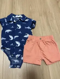 RZ by RACHEL ZOE シャークプリントセット 3/6M 帽子付き