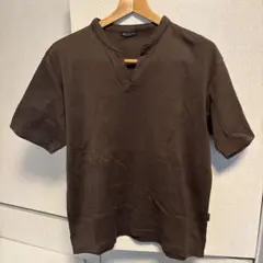 MEN'S TENORIS ブラウン 半袖Vシャツ