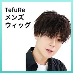 TefuRe メンズ ショート ウィッグ パーマ カール フルウィッグ