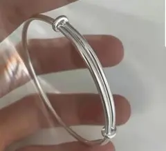 新品未使用 シルバーステンレススチールブレスレット シンプル ミニマム 男女兼用