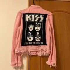 ZARA KISS デニム ダメージ ジャケット M ピンク