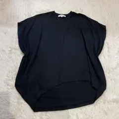ENFOLD エンフォルド カットソー プルオーバー 半袖 アシメトリー 黒