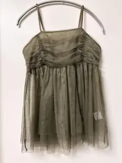 【商品番号08】バックダブルリボンチュールキャミ