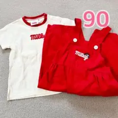 バースデイ futafuta milky ペコちゃん サロペット　Tシャツ　90