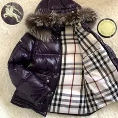 クリーニング済み✨バーバリーブラックレーベル ダウンジャケット 6way 紫