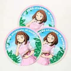 ヒロアカ　お茶子　海の家　コースター 3枚セット