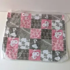 未使用 非売品 SNOOPY スヌーピー パッチワーク柄 特大 トートバッグ