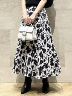SNIDEL スナイデル プリントプリーツスカート