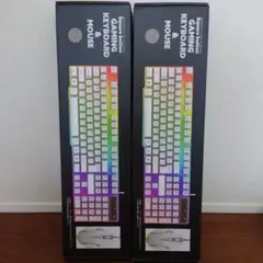 YD-2703 ゲーミングキーボード＆マウス ホワイト ２点
