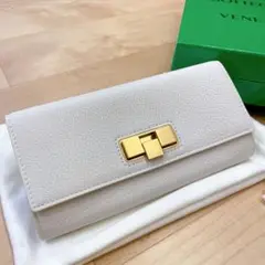 【新品未使用】BOTTEGA VENETA 長財布 コンチネンタルウォレット 白