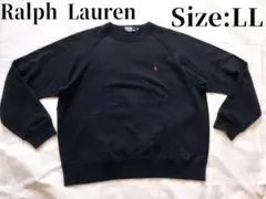 Ralph Lauren　ラルフローレン　黒 スウェットシャツ　LL　９０ｓ