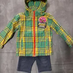 【JUNK STORE】男の子 子供服：長袖シャツ（110サイズ）チェック柄