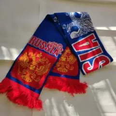 ロシア　マフラー RUSSIA ニットマフラー