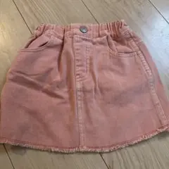 デニムスカート サイズ100 オレンジ
