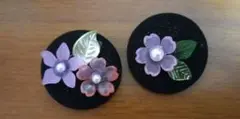 花デザインのブローチ 2個セット