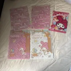 My Melody A4クリアファイル４枚　おまけ下敷