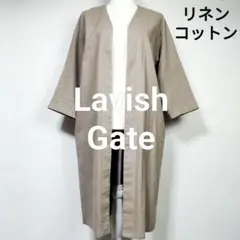 日本製 リネン コットン ガウン ジャケット ロング 長袖 LavishGate