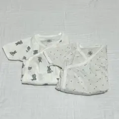 【petit bateau】70cm オーガニックコットン 肌着　半袖ロンパース
