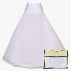 ホワイト チュール パニエ 収納バッグ付き