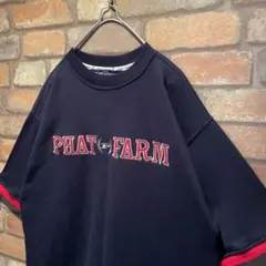 新品 ファットファーム PHATFARM 半袖 スウェット トレーナー 刺繍ロゴ