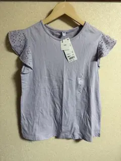 【新品】UNIQLO レースフリル クルーネックT 半袖 150サイズ
