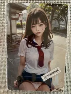 未開封　セクシーガール　ブリキ看板14 セーラー服　アジアンビューティー