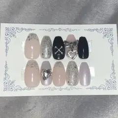 【現品販売】ネイルチップ No.1 ガーリーネイル