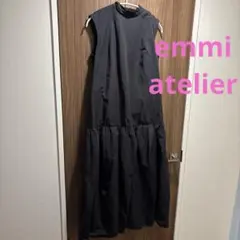 emmi ブラック ノースリーブ ワンピース