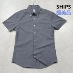 〈極美品〉SHIPS シップス【L】ギンガムチェック 半袖シャツ