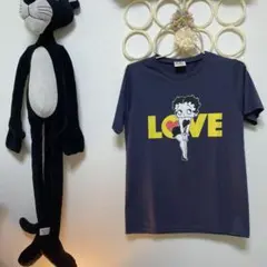 Betty Boop LOVE 半袖Tシャツ ネイビー