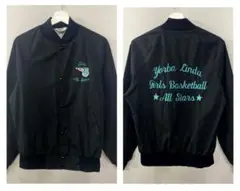 【vintage】USA製　コットンジャケット　スタジャン　バスケットボール　Ｓ