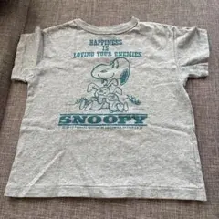 デニムダンガリースヌーピー Tシャツ 110cm グレー