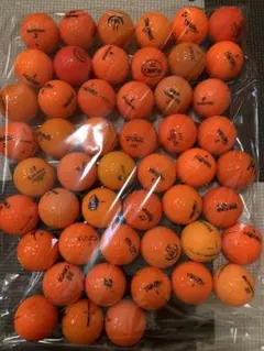 ④ゴルフボール　オレンジ 50個セット 中古 ロストボール　練習　ボール
