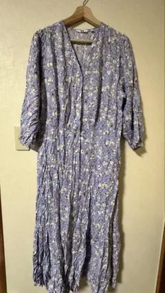 UNIQLO 花柄ロングワンピース 3XL 美品