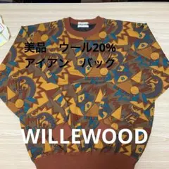 WILLEWOOD アイアンバックウール20%総柄セーター
