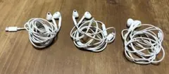 ホワイト イヤフォン 3個セット