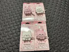 【新品・未使用】らぶいーず ぬいぐるみバッジ すもっぴ＆ぴょんちー 4体セット