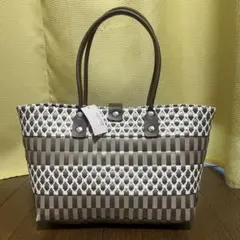 ブラウンチェックハンドバッグ