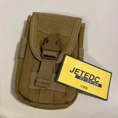JETEDC EDCバッグ スマホポーチ 5.5インチ スマホケース カーキ