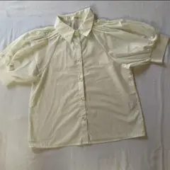 【美品】ブラウス　シャツ　半袖　ホワイト　Lサイズ　レディース