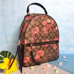 COACH コーチ 花柄 リュック 可愛い 新品 新作 フラワー レディース