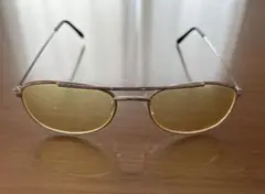 シルバー メタルフレーム イエローレンズ サングラス