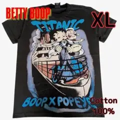 メンズTシャツ XL 黒 BETTY BOOPベティちゃん ビッグプリント 新品