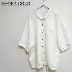 ABOBA GOLD 【サイズ不明】 シャツ オーバーサイズ 麻 リネン レース