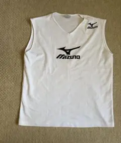 Mizuno ホワイト Vネック タンクトップ