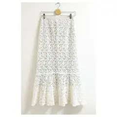 m339_IENA 美品✨シュリンクレースデザインスカート 38