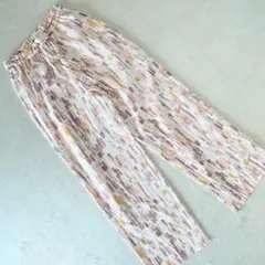 ジーユー イージーパンツ 総柄 マルチカラー S レディース ボトムス