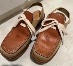 ロエベ 厚底 ローファー スリッポン 38