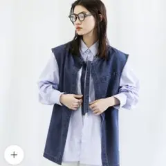 select mocaセレクトモカ★ドロストネックデニムベストtodayful