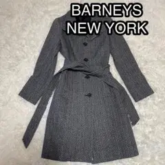 BARNEYS NEWYORK チェスターコート グレンチェック ベルト付き